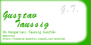 gusztav taussig business card